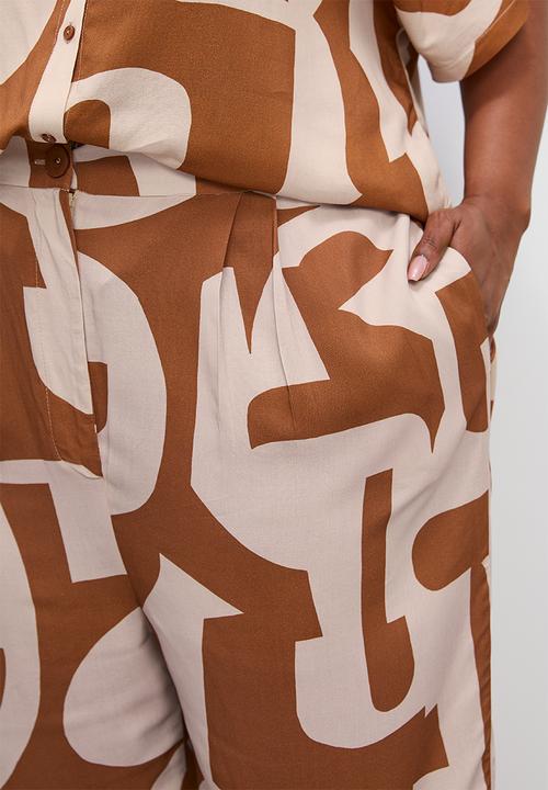 Superbalist - Relaxed wide leg co-ord - tobacco cutout