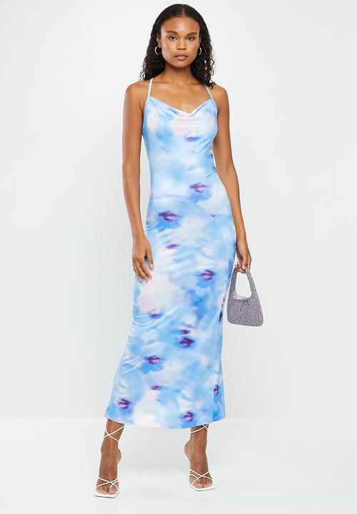 dailyfriday - Maxi bodycon dress - blue 