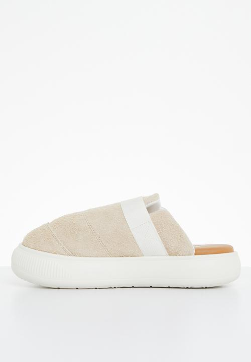 PUMA - Suede mayu mule - light sand/pristine/desert tan