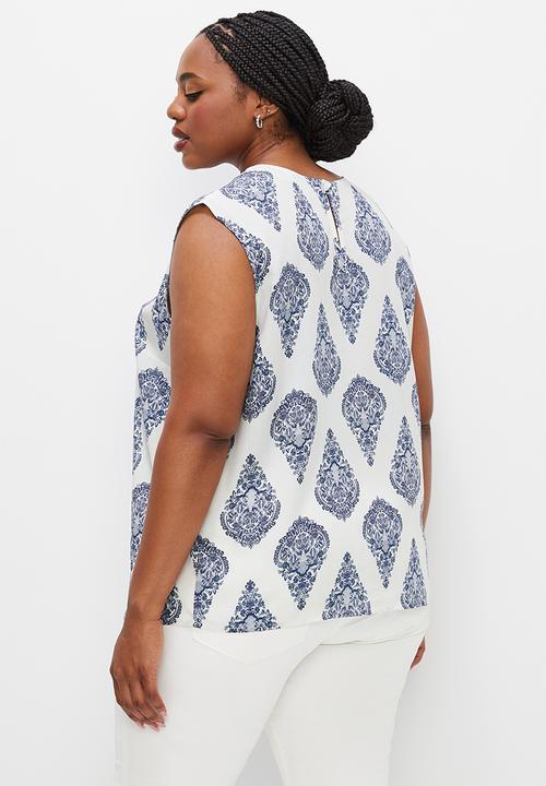 edit Plus - Basic woven shell - blue and white China