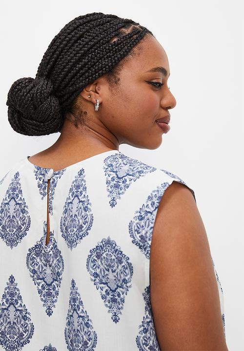 edit Plus - Basic woven shell - blue and white China
