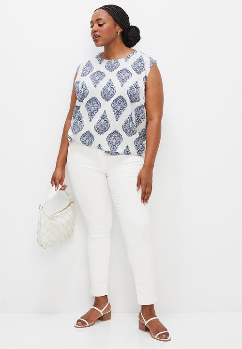 edit Plus - Basic woven shell - blue and white China