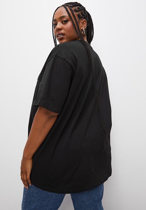 Blake - Graphic oversized tee - black