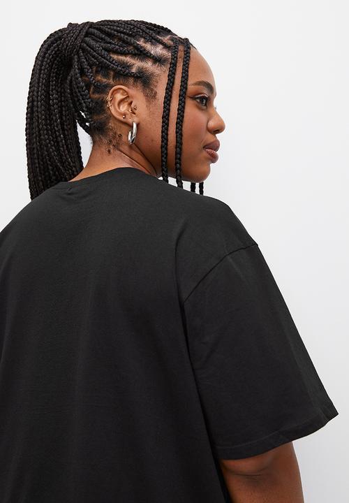 Blake - Graphic oversized tee - black