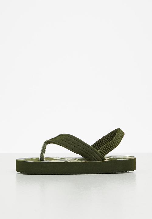 Pop Candy - Printed flip flop - olive