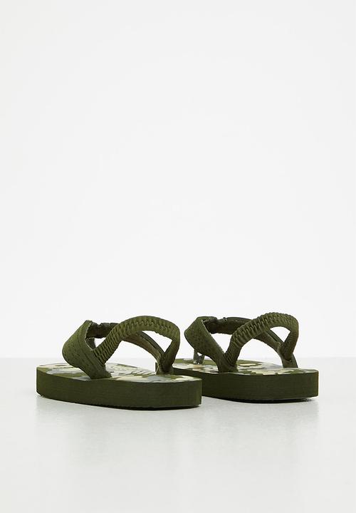 Pop Candy - Printed flip flop - olive