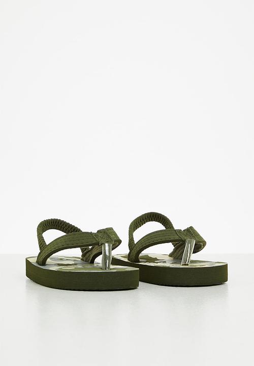 Pop Candy - Printed flip flop - olive
