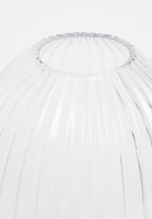 Silk By Design - Ribbed glass vase - oval