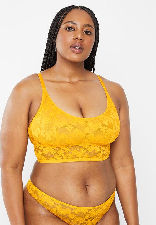 DORINA - Plus amaya-2pp nonpadded bralette - yellow & ink