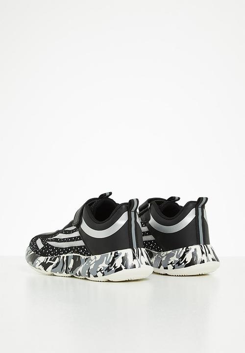 Pop Candy - Chunky sneaker with velcro strap - black/white