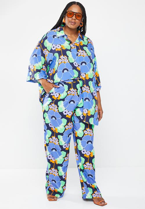Me&B - Plus digital printed oversized shirt - multi