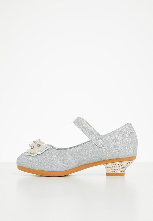 Pop Candy - Glitter kitten heels - silver