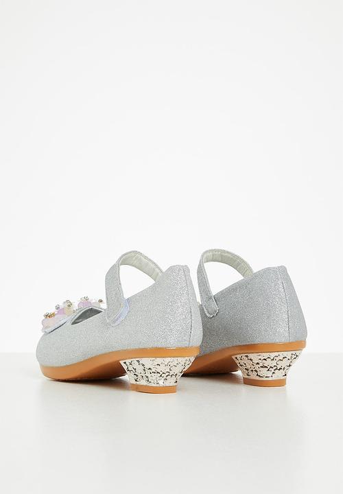 Pop Candy - Glitter kitten heels - silver