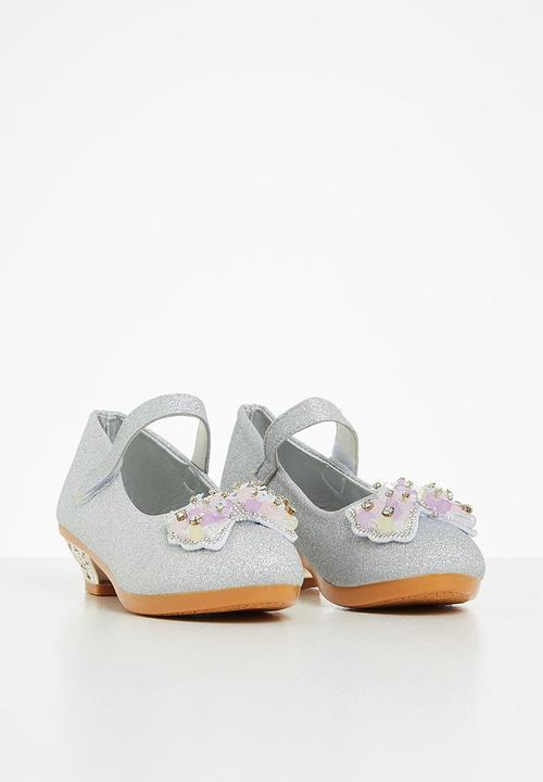 Pop Candy - Glitter kitten heels - silver