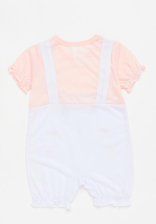 Pop Candy - Girls bunny romper - pink & purple 