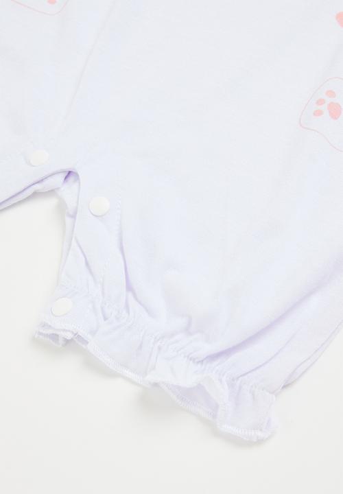 Pop Candy - Girls bunny romper - pink & purple 