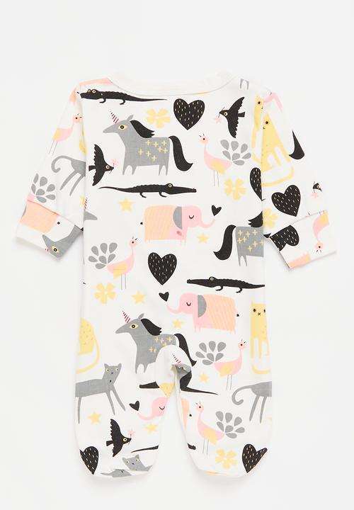 Pop Candy - Cute animal babygrow -  multi