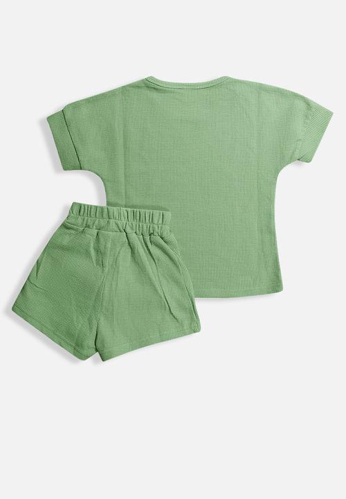 Pop Candy - Tee & shorts set - green