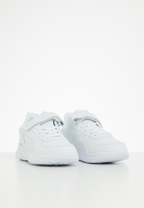 Pop Candy - Chunky sneaker with velcro strap - white