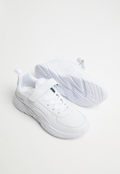 Pop Candy - Chunky sneaker with velcro strap - white