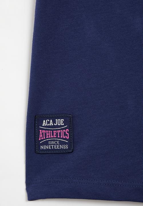 Aca Joe - Girls aca joe baseball print jersey tee - blue