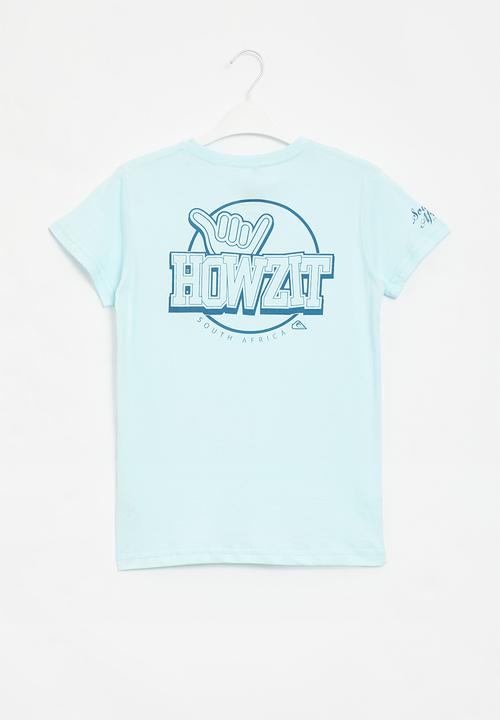 Quiksilver - South africa everybodys in short sleeve tee - aqua