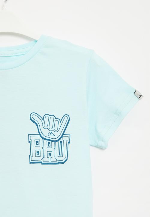 Quiksilver - South africa everybodys in short sleeve tee - aqua