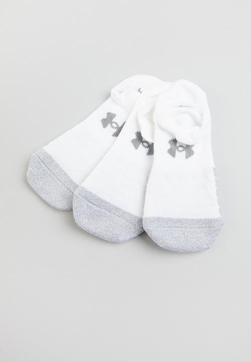 Under Armour - Ua heatgear ultralowtab 3pk - white/white/steel
