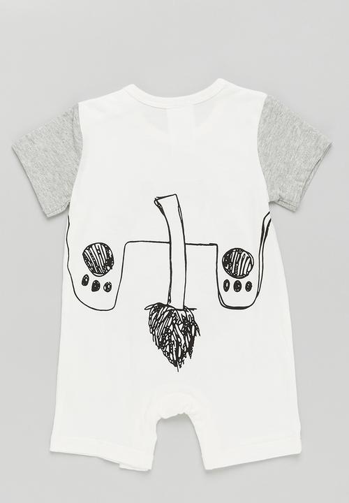 Pop Candy - Boys printed romper - white