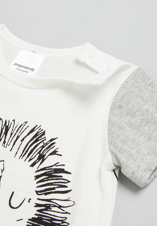 Pop Candy - Boys printed romper - white
