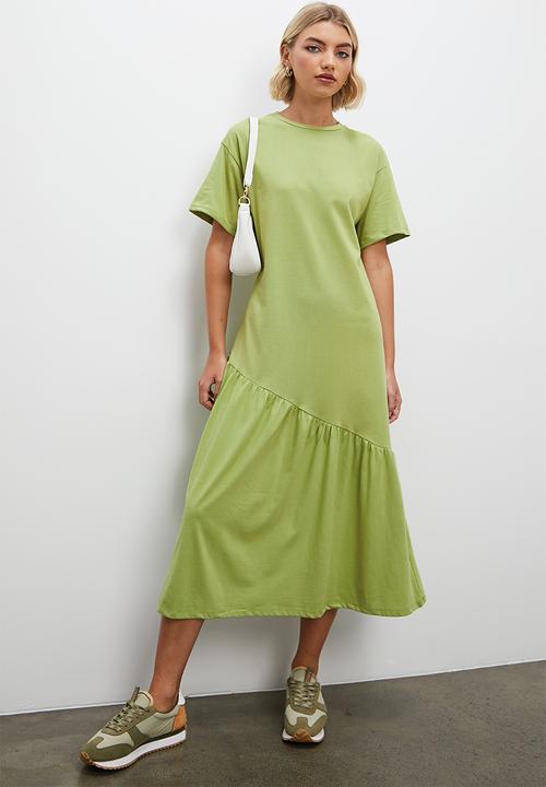 Superbalist - A-line t-shirt dress - sage
