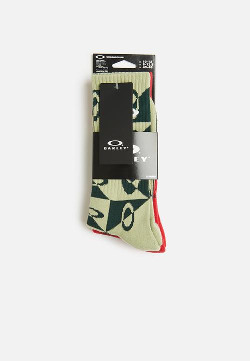 Oakley - Oakley everywhere crew sock - uniform green & red