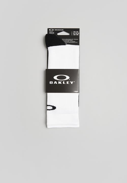 Oakley - Ribbed ellipse long socks - white
