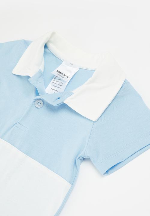 Pop Candy - Golfer romper - blue