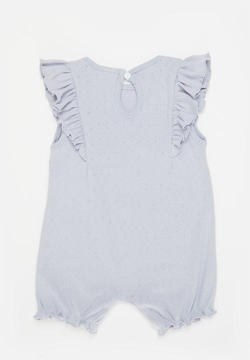 Pop Candy - Baby girls flutter sleeve romper - lilac