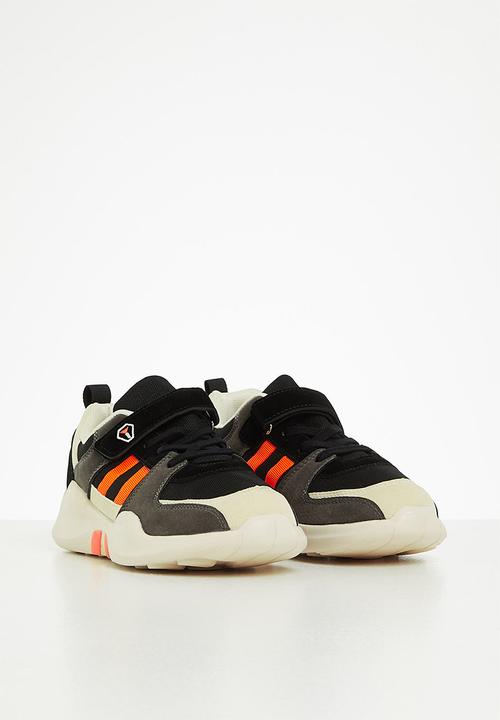 Rebel Republic - Boys sneaker - black & orange