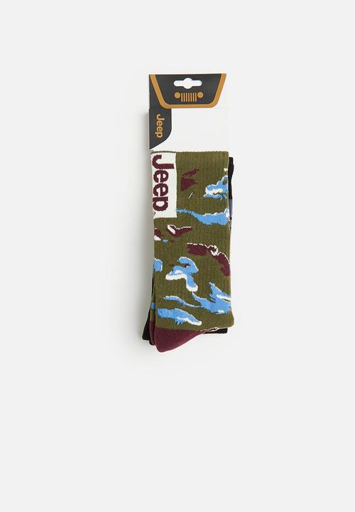 JEEP - 2 pack fun sock - multi