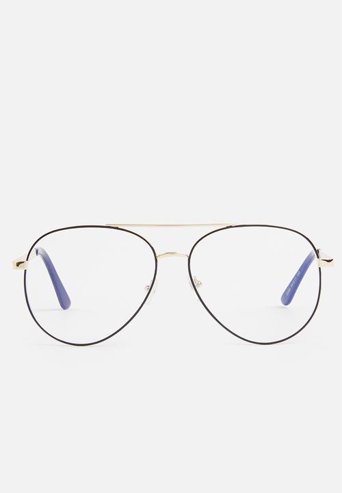 Superbalist - Aviator combo blu light and sunglasses - clear/black