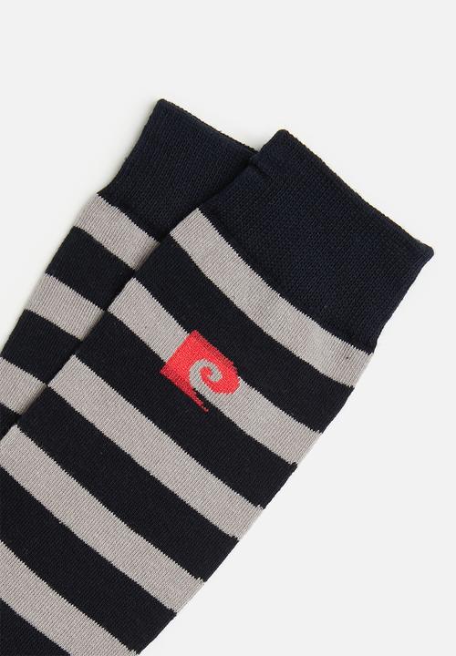 Pierre Cardin - Stripe toe cap socks - navy
