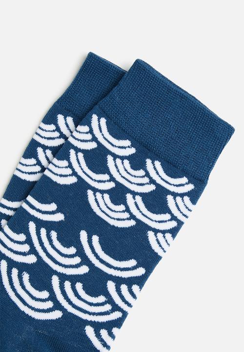 basicthread - Midi fun socks - blue & white 