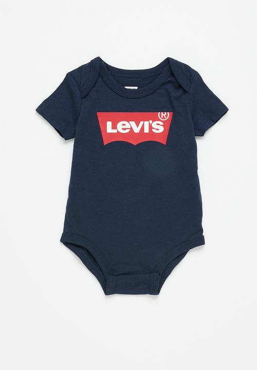 Levi’s® - Lhn batwing 2 pack bodysuit - grey heather & navy 