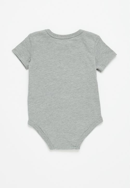 Levi’s® - Lhn batwing 2 pack bodysuit - grey heather & navy 