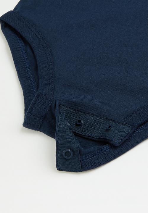 Levi’s® - Lhn batwing 2 pack bodysuit - grey heather & navy 