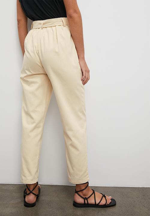 Superbalist - Belted tapered trouser - neutral