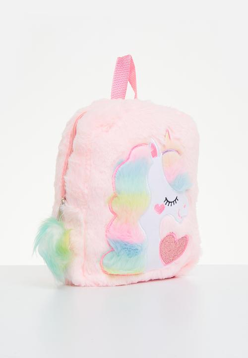 Pop Candy - Unicorn fluffy backpack - pink