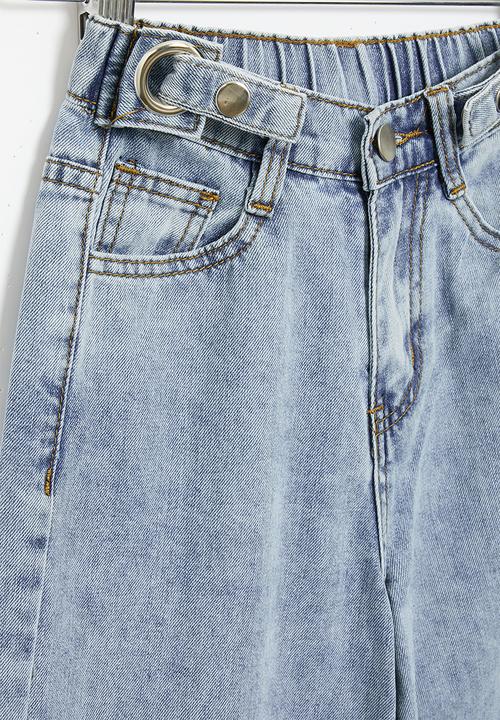 Rebel Republic - Girls baggy jeans - light blue