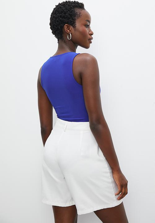 Superbalist - Single crew neck cutaway bodysuit - royal blue
