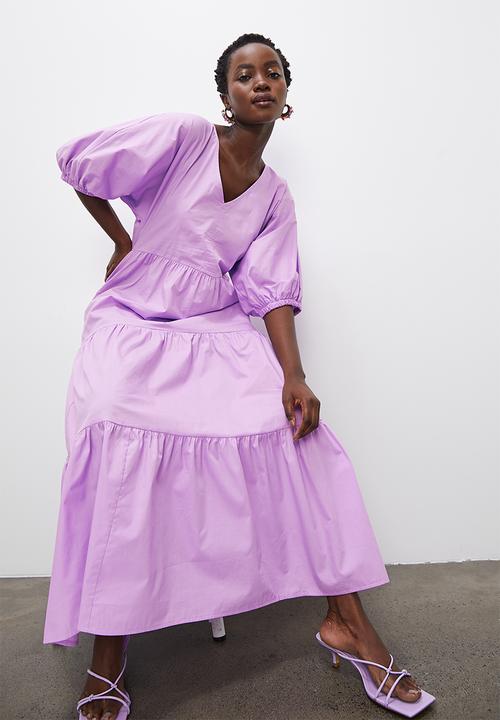 Superbalist - Tiered midi dress - lavender
