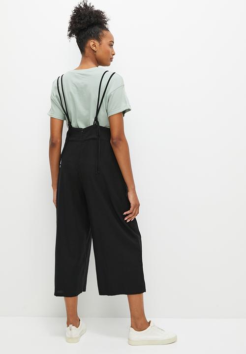 edit - Linen loose fit jumpsuit - black