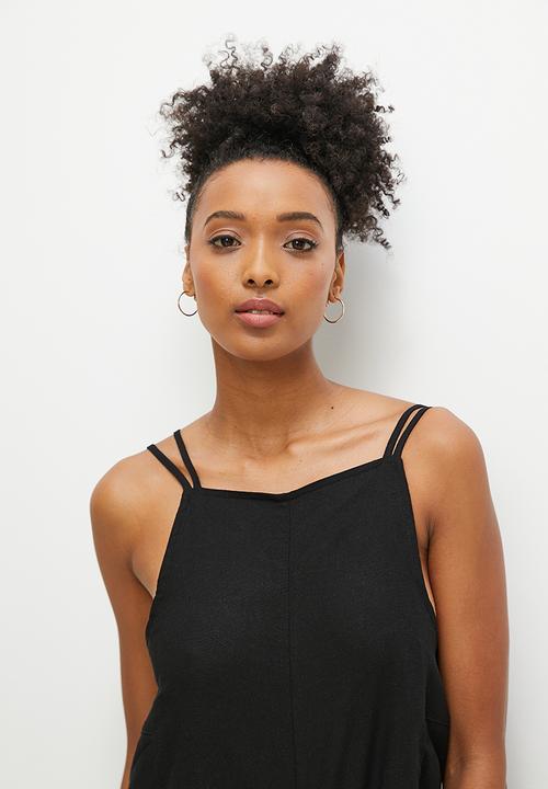 edit - Linen loose fit jumpsuit - black